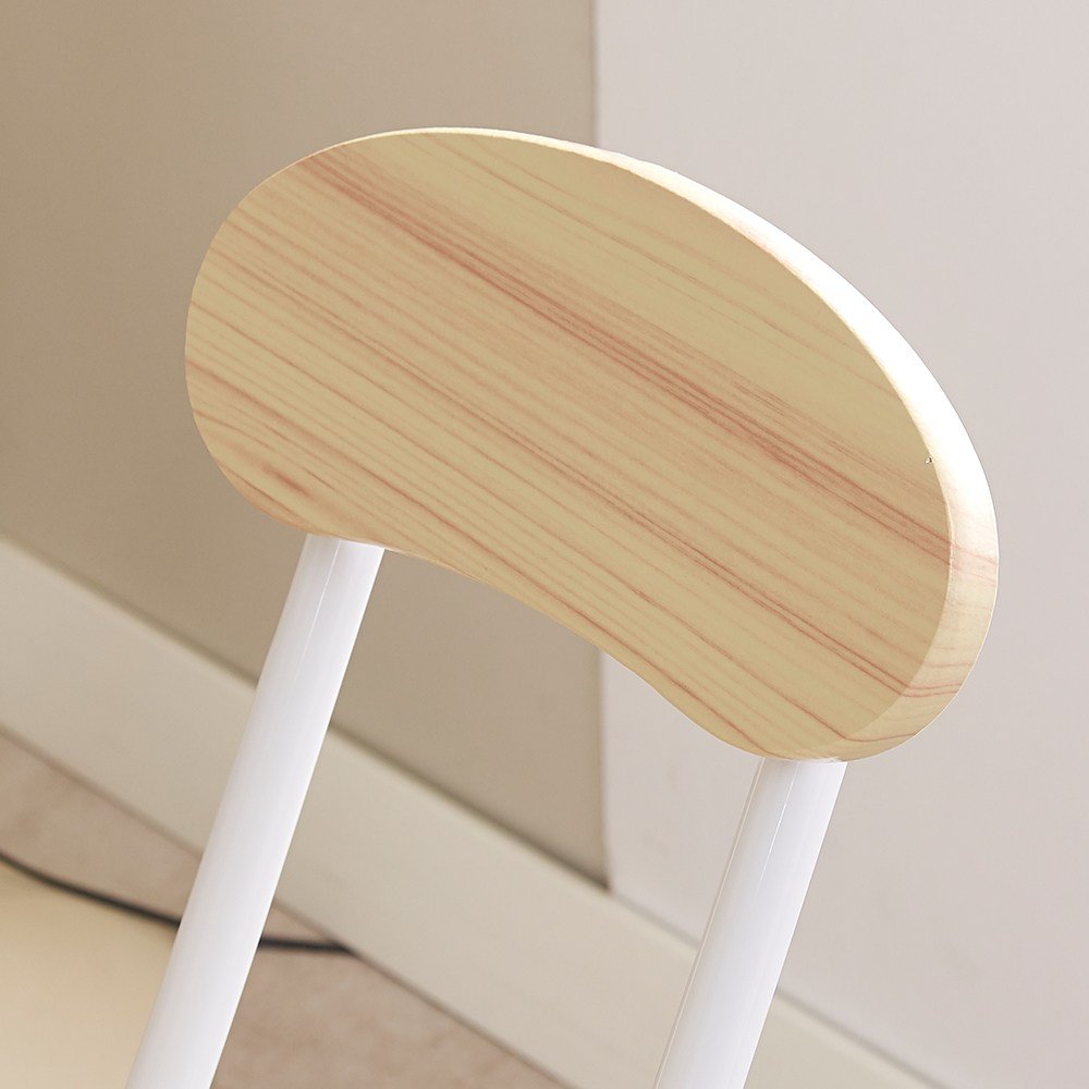 위즈룸 1인용 접이식 책상의자세트, 내츄럴 우드+화이트 프레임할인 상세 이미지 2