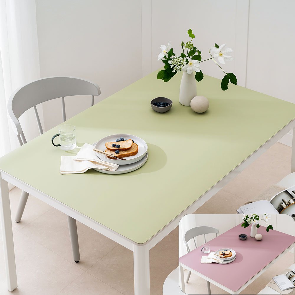 (16colors 11size) 깐깐공주 100% 방수 가죽 식탁보 테이블보 식탁매트 테이블매트, 120x80cm, 양면-12 (Gray+LightGold), 1개 상세 이미지 1