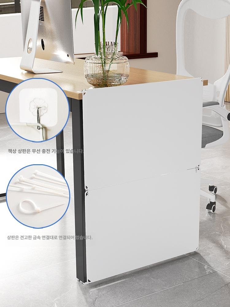 책상 하단 가림막 사무실 파티션 학교 가림판 사생활 가리개 하부, 유백색 120x50 (2개 합체) 상세 이미지 1