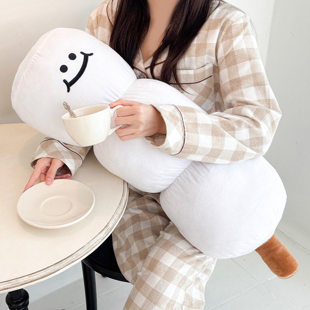 미뇽맨션 마시멜로우 바디필로우 귀여운 대형 롱 쿠션 집들이 집순이 생일 자취 선물, 1개, 화이트, 80cm 상세 이미지 1