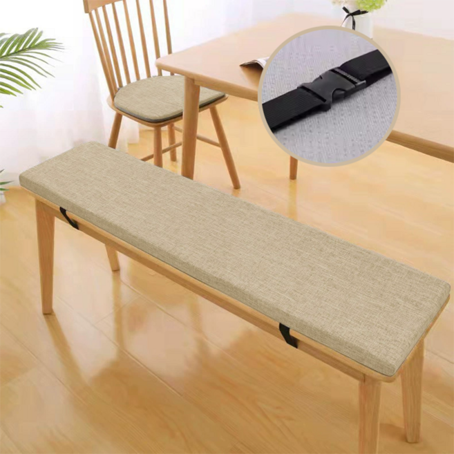 벤치 의자 방석 메모리폼 긴의자 전용 논슬립 쿠션, X-다크베이지