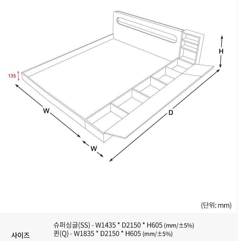 파로마 에밋 LED 저상형 침대 수납형 + 디럭스 인디파워 독립 매트리스 세트 방문설치 상세 이미지 1