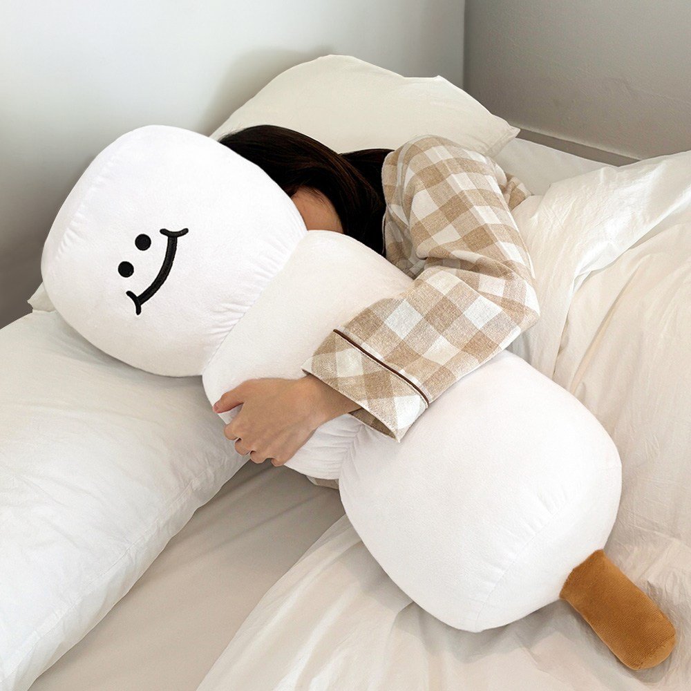 미뇽맨션 마시멜로우 바디필로우 귀여운 대형 롱 쿠션 집들이 집순이 생일 자취 선물, 1개, 화이트, 80cm 상세 이미지 2