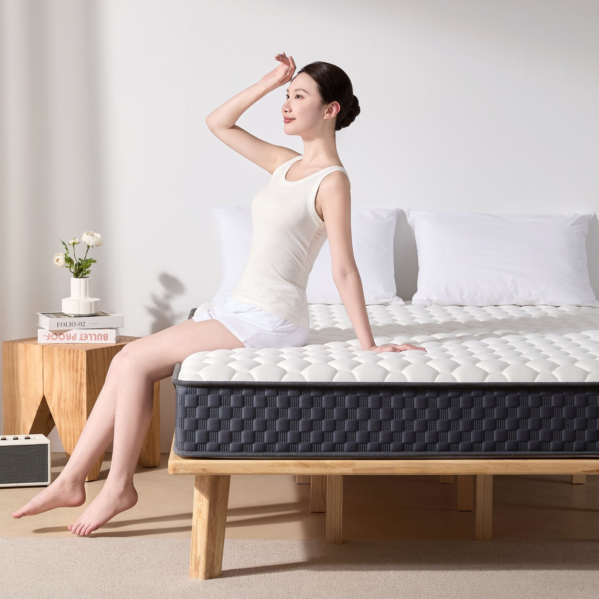 KURUA 침대 매트리스(슈퍼싱글)독립스프링 매트리스, 20cm, 중간할인 상세 이미지 2