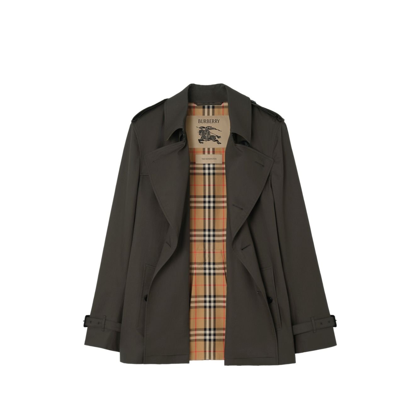 무료배송Burberry버버리 엑스트라 쇼트 트로피컬 개버딘 켄징턴 트렌치코트 상세 이미지 1