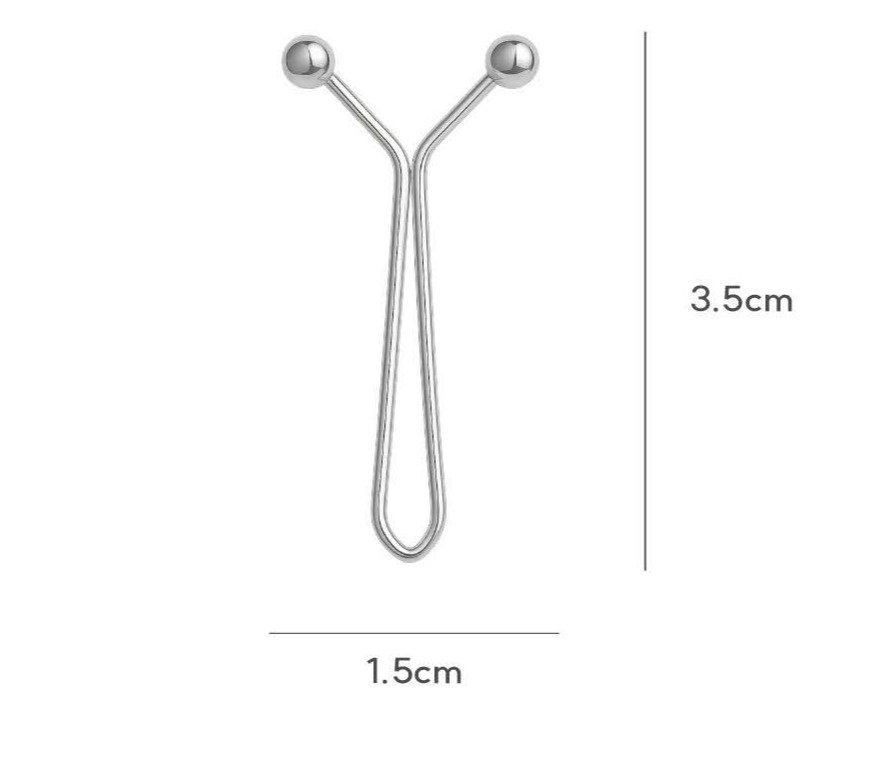 주식회사아텍스 바지 허리 조절 y클립 3.5 x 1.5 cm, 실버, 10개 상세 이미지 1