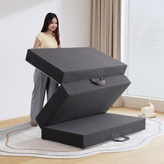포근방 편안함 3단 접이식 메모리폼 매트리스 75X200X8CM 단단한 허리 지지 고밀도 토퍼 바닥 원룸용 + 캠핑 게스트용쿠폰할인