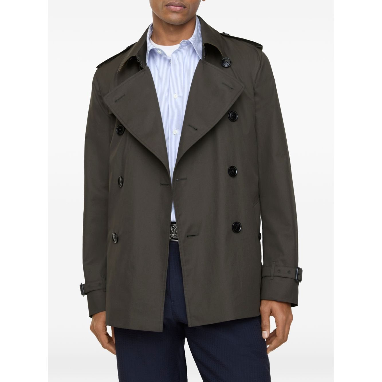 무료배송Burberry버버리 엑스트라 쇼트 트로피컬 개버딘 켄징턴 트렌치코트 상세 이미지 2