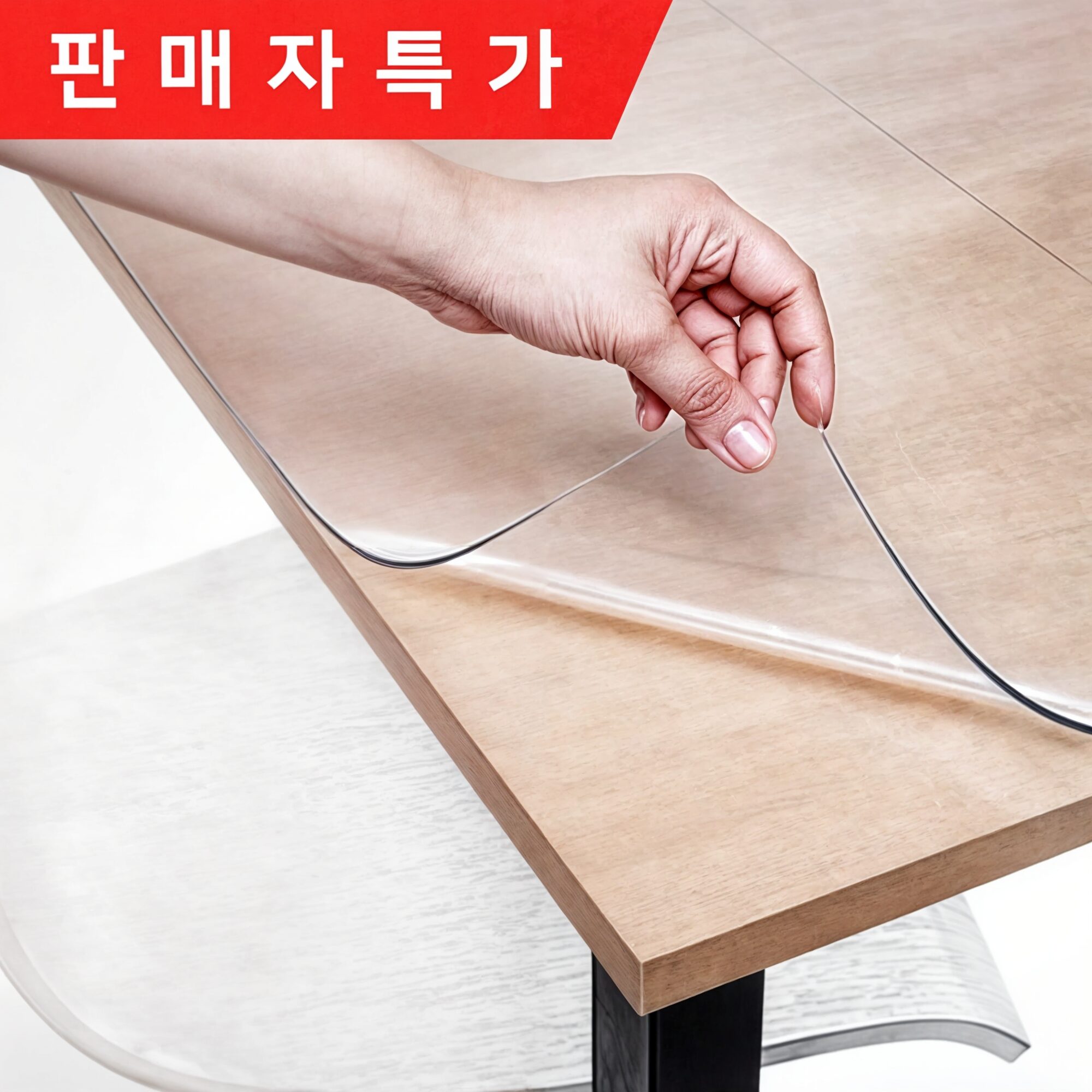 마켓플랜 멀티 PVC 테이블 매트, 투명, 60 x 120 cm, 1개 상세 이미지 1