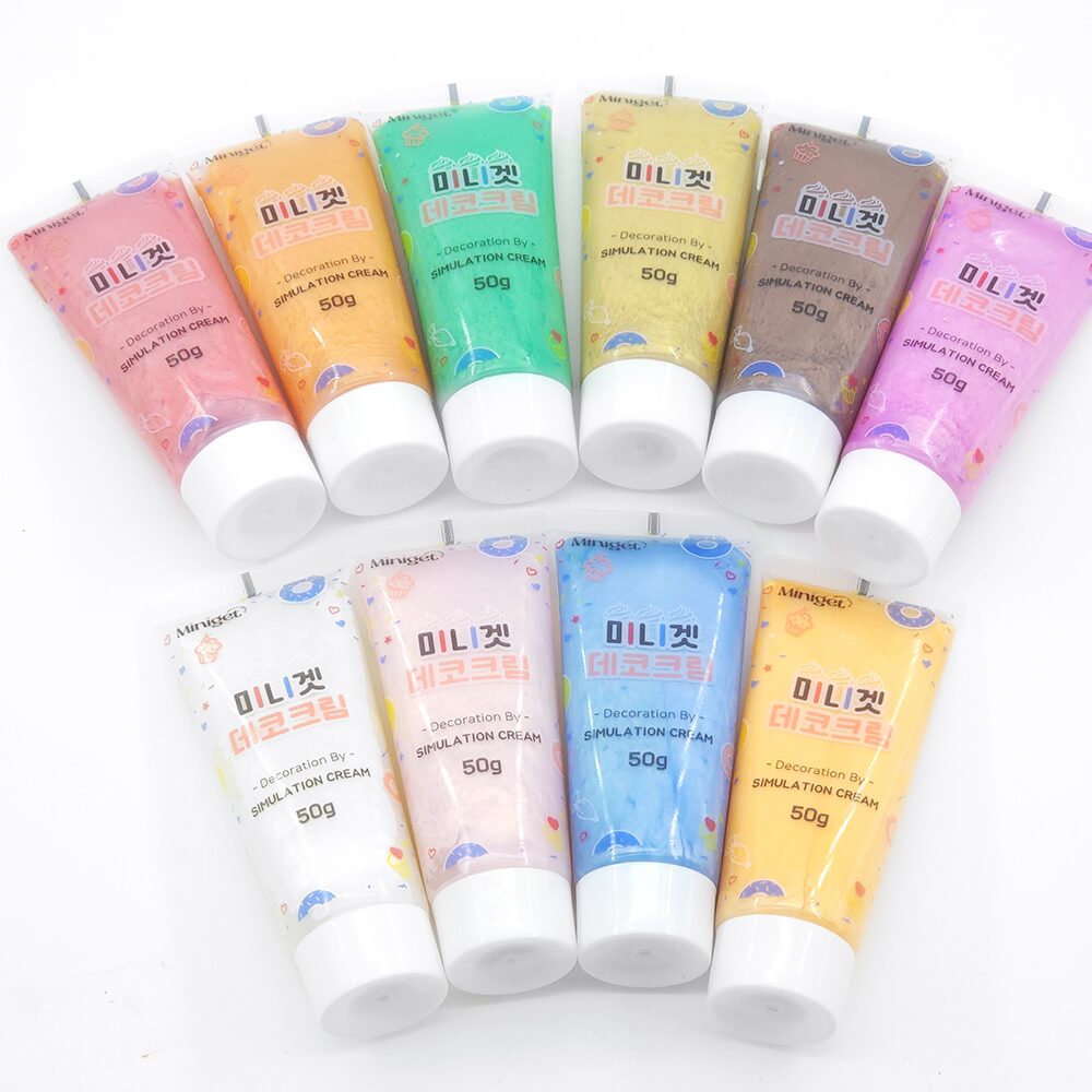 데코덴 생크림 접착제 데코크림 휴대폰 케이스꾸미기 진주펄 50g, C0058. 진주펄 블루 상세 이미지 1