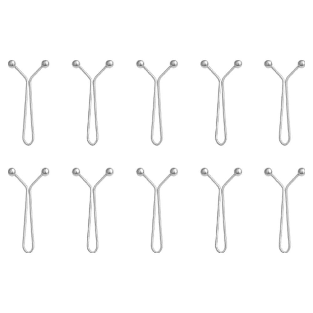 주식회사아텍스 바지 허리 조절 y클립 3.5 x 1.5 cm, 실버, 10개 상세 이미지 1