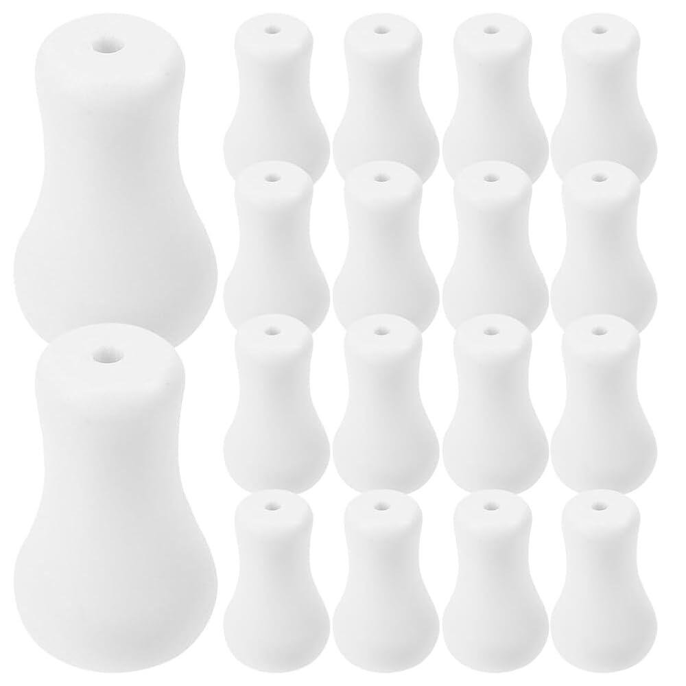Toyvian 20피스 화이트 플라스틱 블라인드 풀 코드 손잡이 창문 블라인드 코드 엔드 교체 로마 쉐이드 커튼 가정용 상세 이미지 1