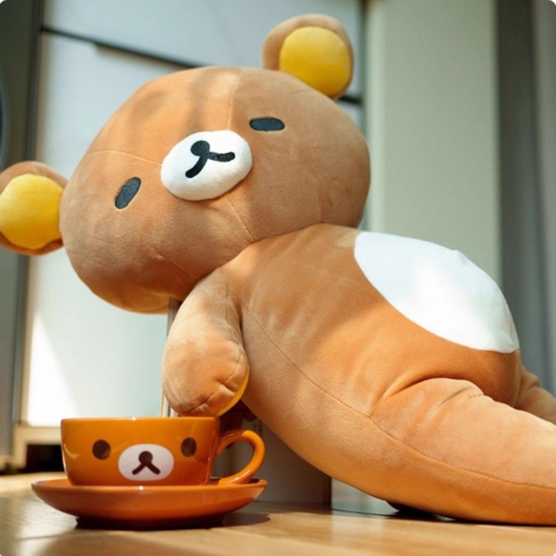 대형 인형 36-72cm 귀여운 만화 캐릭터 릴라쿠마 봉제 수면용 껴안는 베개 소파 쿠션 자동차 인테리어 장식 선물, [01] 36cm, [01] rilakkuma 상세 이미지 2